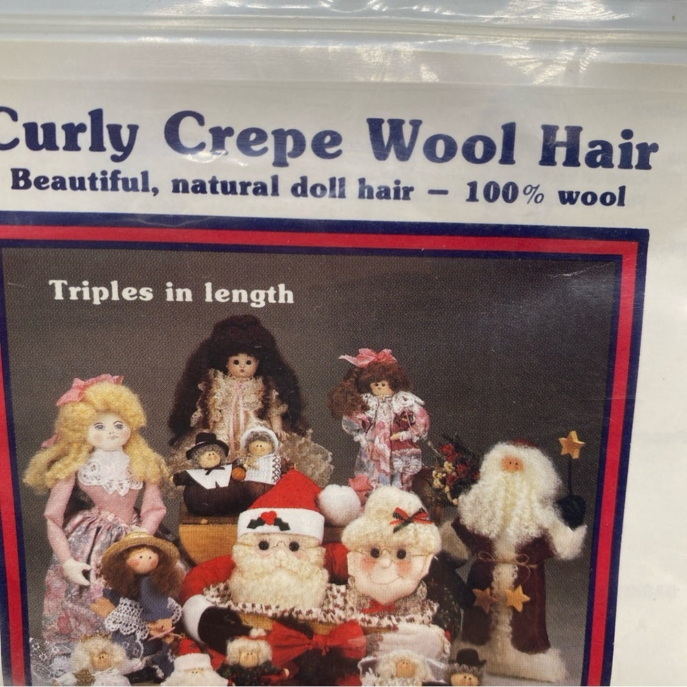 All Cooped Up Light Blond Curly Crepe Wool Doll Hair Set of 2 Packages - Picture 3 of 6